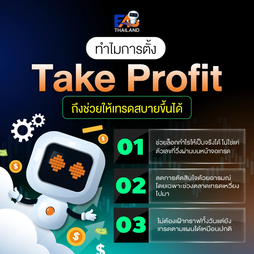 ทำไมการตั้ง Take Profit ถึงช่วยให้เทรดสบายขึ้นได้